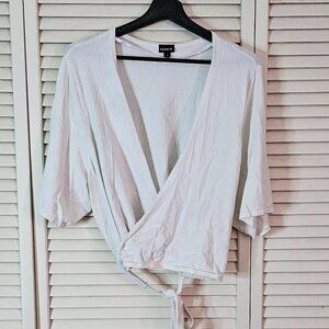 Torrid White Wrap Top